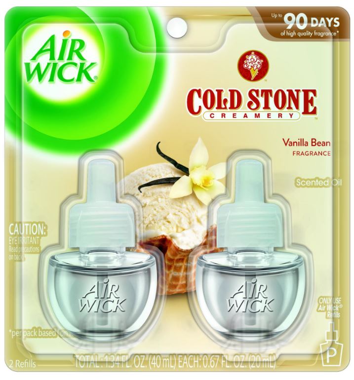 AIR WICK Scented Oil  Cold Stone Creamery Vanilla Bean Fragrance Discontinued